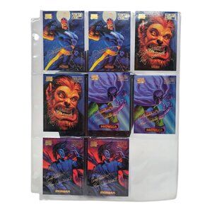 Marvel Gold Foil Signature Series Trading Cards Nova Ulik Prowler Morbius Set Of